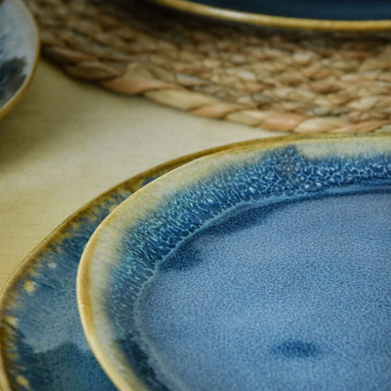 Shizen Mavi Organik Yemek Takımı 18 Parça 6 Kişilik Bonvagon