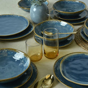 Shizen Mavi Organik Yemek Takımı 18 Parça 6 Kişilik Bonvagon