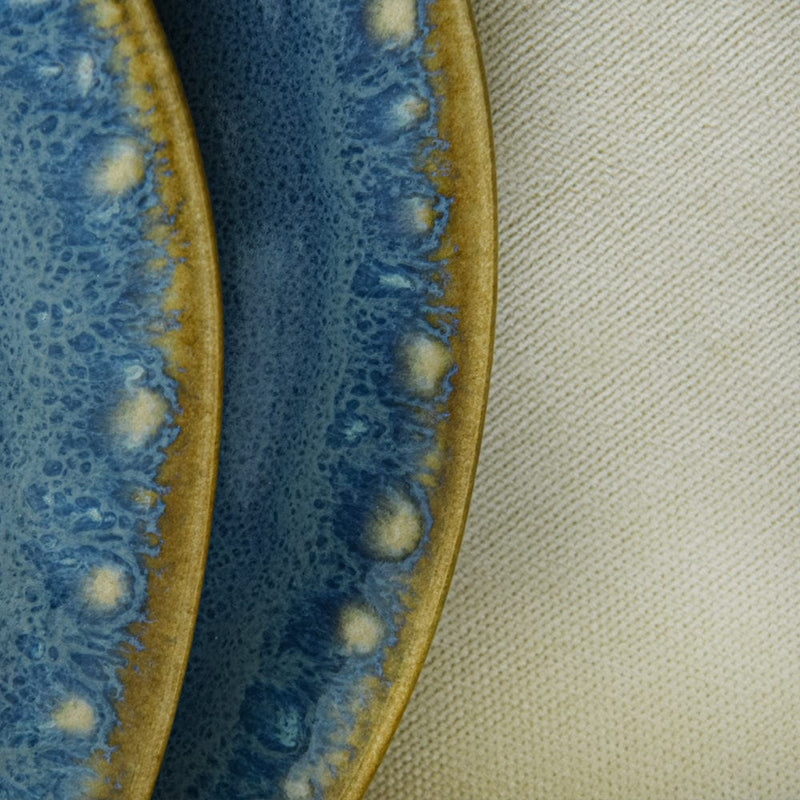 Shizen Mavi Organik Yemek Takımı 18 Parça 6 Kişilik Bonvagon