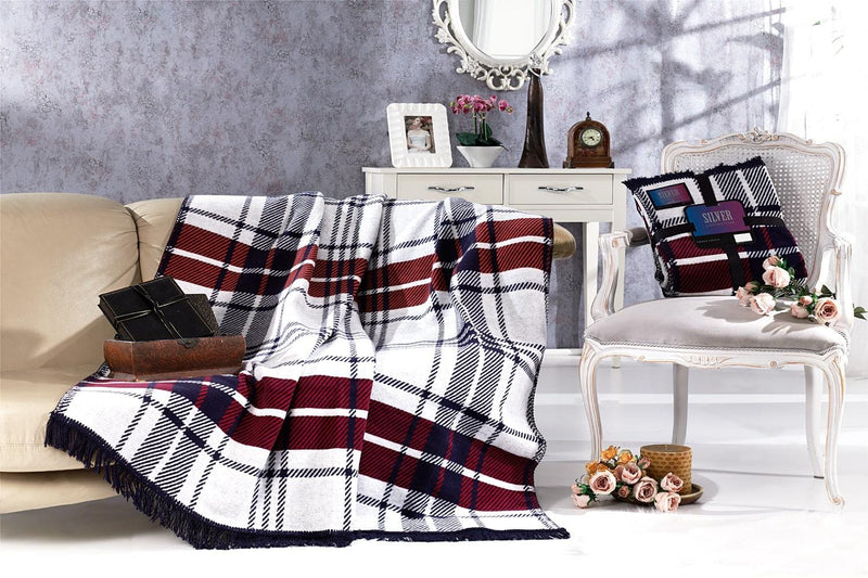 Silver Collection Çift Kişilik Pamuklu Yılbaşı Battaniye 180x220 Lou