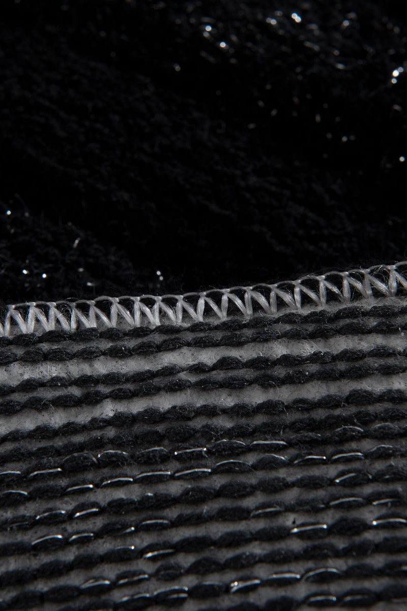 Siyah 2li Set Akrilik Banyo Paspas ve Halısı, Kaymaz Taban, Yıkanabilir Bonvagon