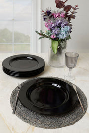 Siyah Assos Servis Tabağı 28 Cm 6 Adet 650 Bonvagon