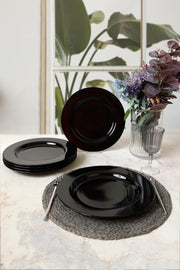 Siyah Assos Servis Tabağı 28 Cm 6 Adet 650 Bonvagon