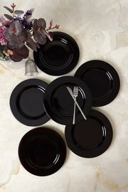 Siyah Assos Servis Tabağı 28 Cm 6 Adet 650 Bonvagon