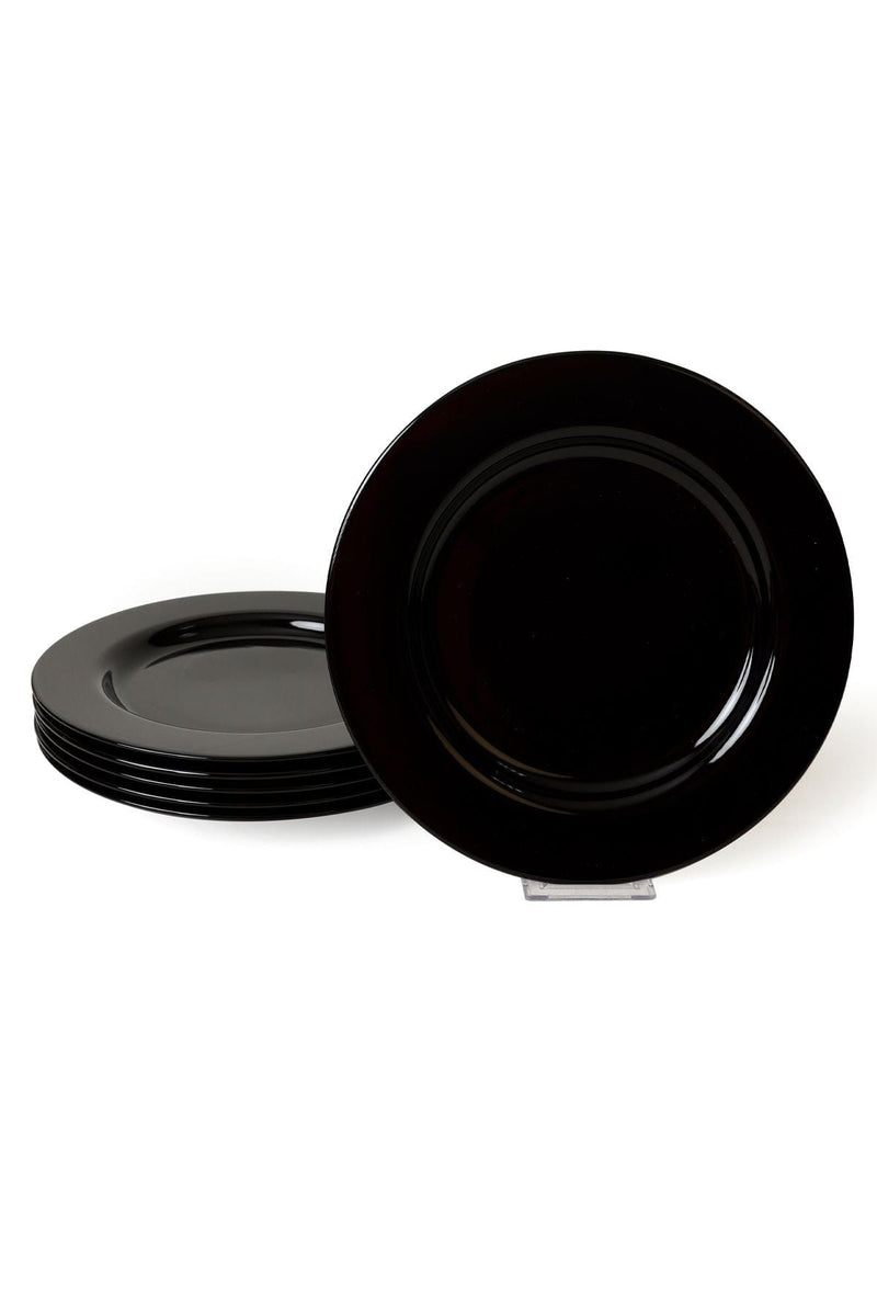 Siyah Assos Servis Tabağı 28cm 6 Adet
