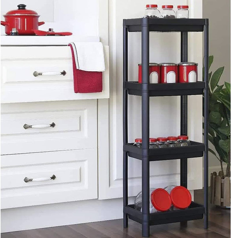 Siyah Dört Raflı Düzenleyici Bonvagon