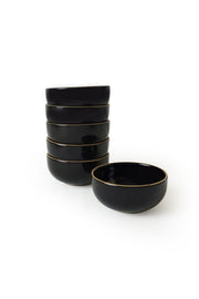 Siyah Gold Bulut Kase 12 Cm 6 Adet Bonvagon