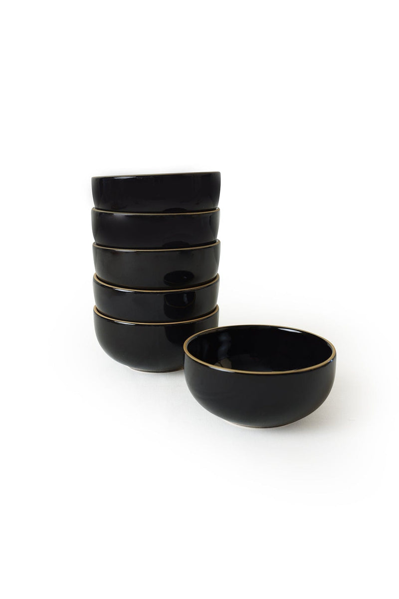 Siyah Gold Bulut Kase 12 Cm 6 Adet Bonvagon