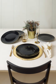 Siyah Gold Ege Servis Tabağı 26 cm 6 Adet Bonvagon