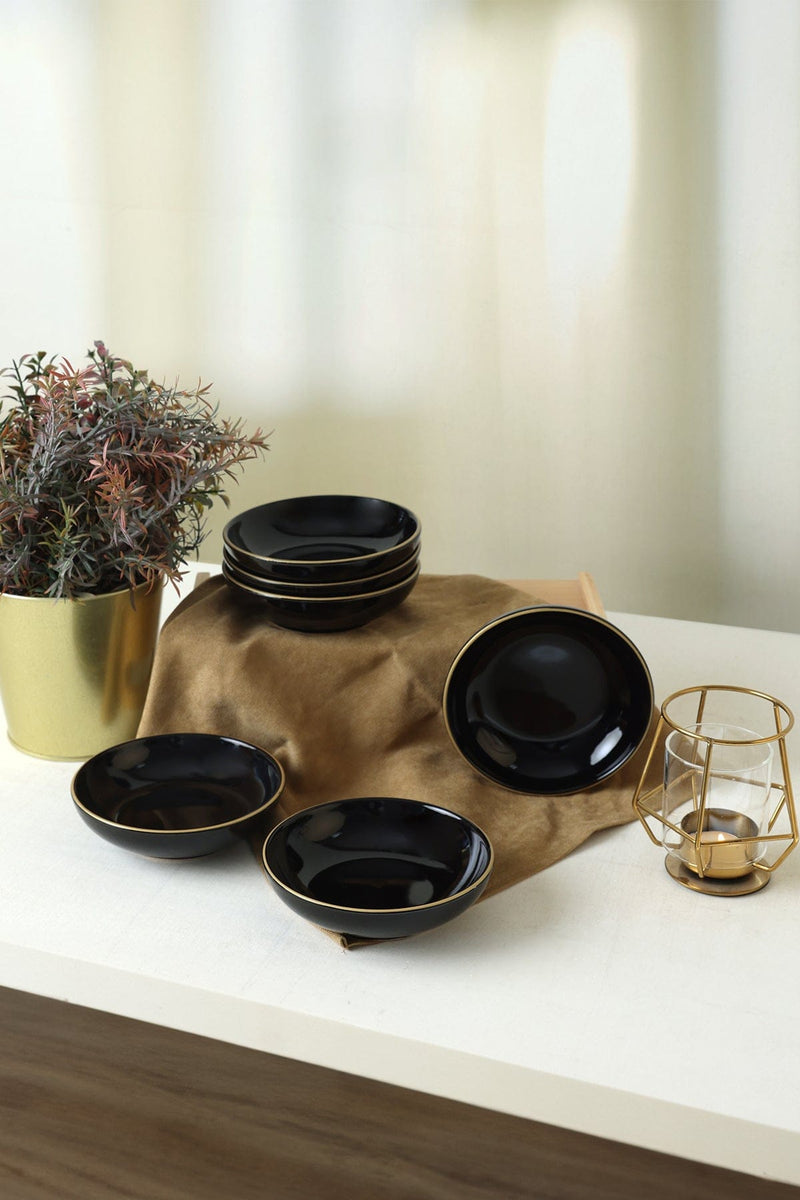 Siyah Gold Halka Çerezlik / Sosluk 13 Cm 6 Adet Bonvagon