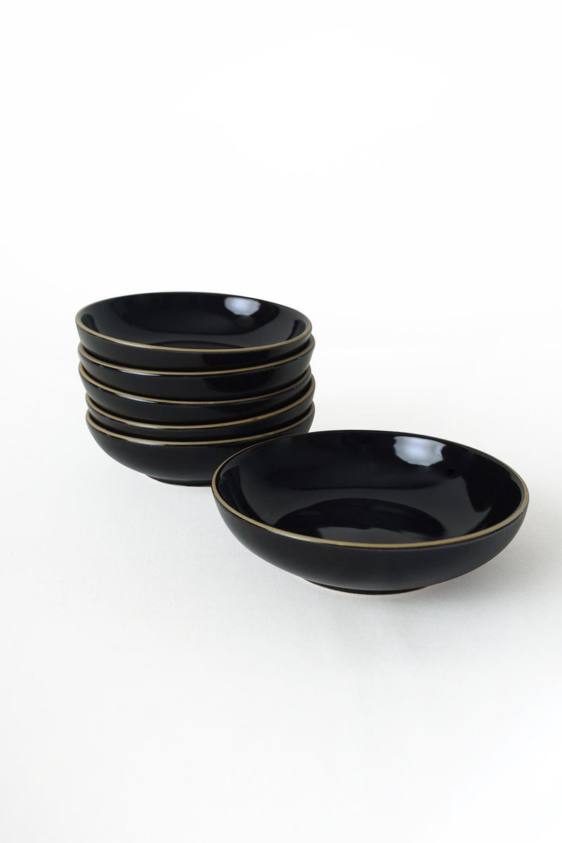 Siyah Gold Halka Çerezlik / Sosluk 13 Cm 6 Adet Bonvagon