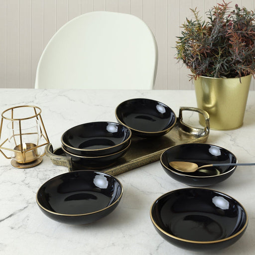 Siyah Gold Halka Çerezlik / Sosluk 13 Cm 6 Adet Bonvagon