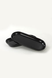 Siyah Kayık Tabak Seti 2 Adet 26 Cm Bonvagon