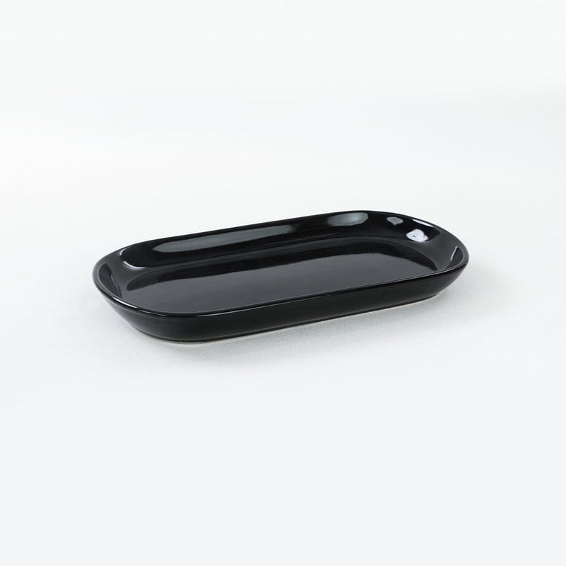 Siyah Noyan Kayık Tabak 2 Adet 28cm Bonvagon