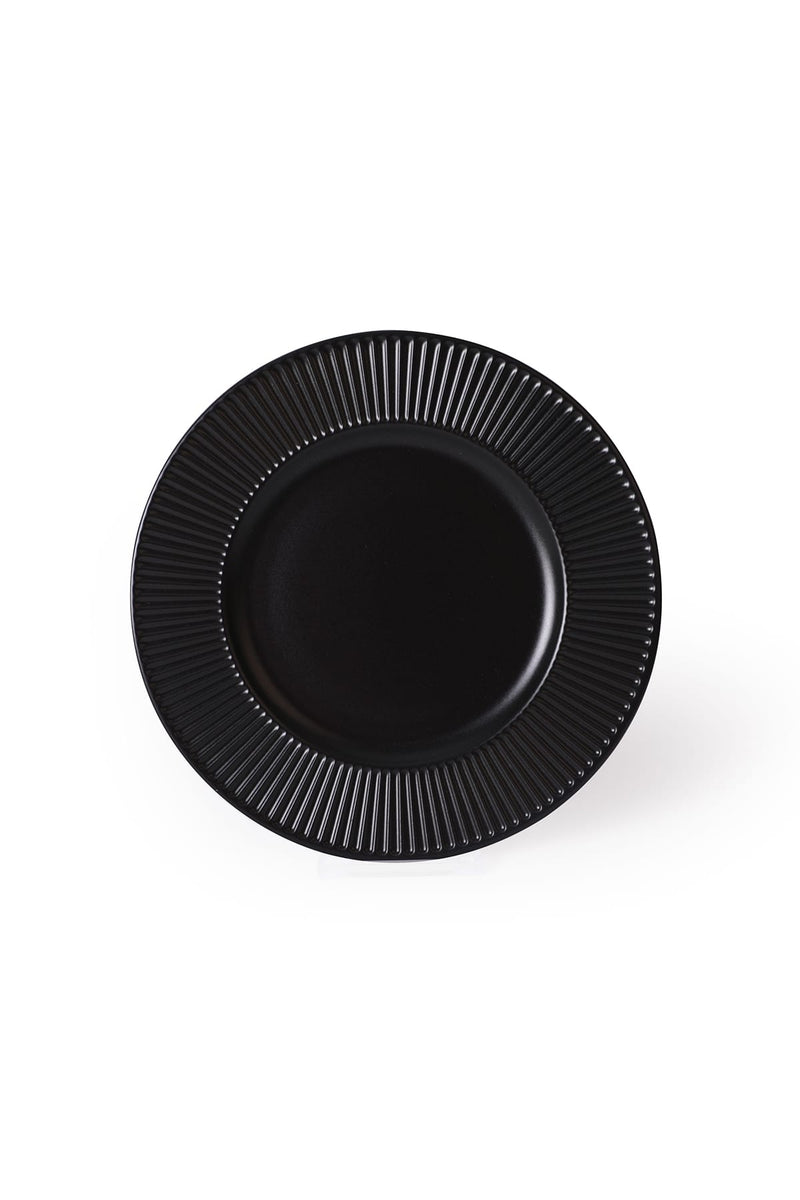 Siyah Pasta Tabağı 22 Cm - Mat Myra 6 Adet