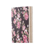 Siyah Pembe Çiçekli Defter Bonvagon