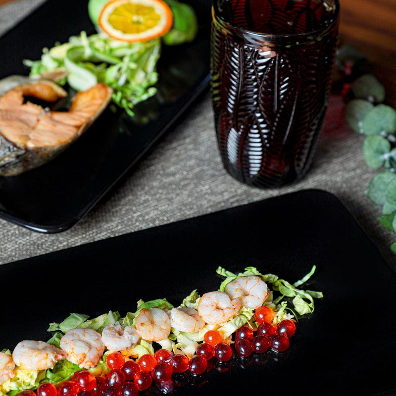 Siyah Siera Kayık Tabak 33cm 2 Adet Bonvagon