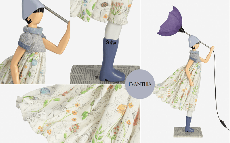 Skitso Evanthia 85cm Abajur Aydınlatma Masa Lambası Bonvagon