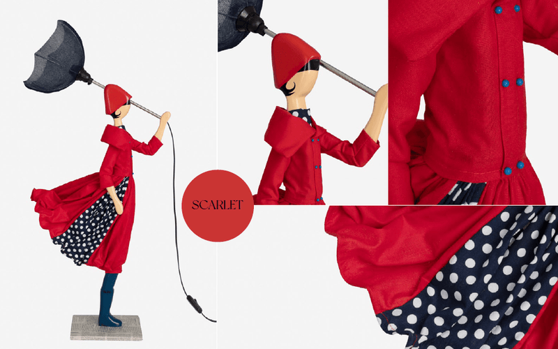 Skitso Scarlet 85cm Abajur Aydınlatma Masa Lambası Bonvagon