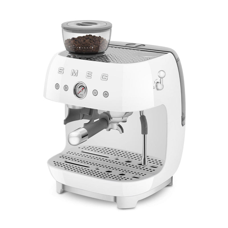 Smeg Beyaz Kahve Öğütücülü Espresso Makinesi Egf03Wheu Bonvagon