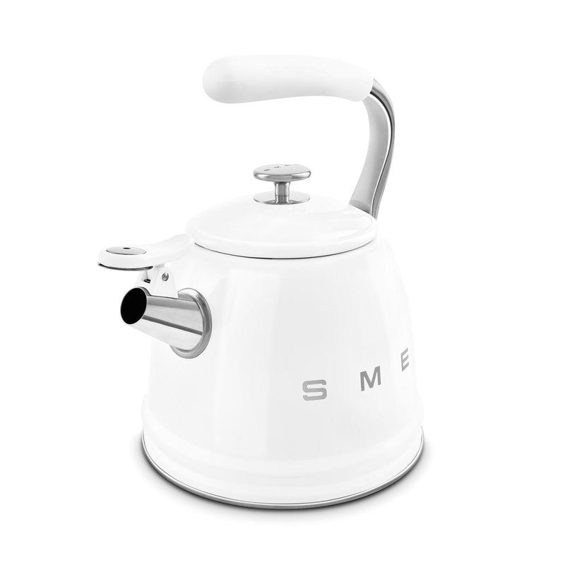 Smeg Beyaz Ocak Üstü Islıklı Whistling Kettle Su Isıtıcısı CKLW2001WH