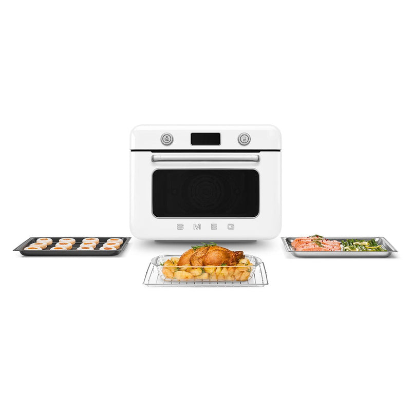 Smeg Beyaz Tezgah Üstü Buharlı Mini Fırın COF01WHEU