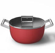 Smeg Cookware 50's Style Cam Kapaklı Tencere Kırmızı Bonvagon