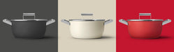 Smeg Cookware 50's Style Cam Kapaklı Tencere Krem Bonvagon