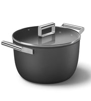 Smeg Cookware 50's Style Cam Kapaklı Tencere Siyah Bonvagon