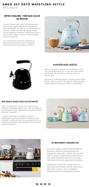 Smeg Islıklı Whistling Kettle Su Isıtıcısı Siyah CKLW2001BL Bonvagon