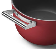Smeg Kırmızı Cookware 50's Style Cam Kapaklı Tencere