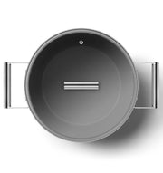 Smeg Kırmızı Cookware 50's Style Cam Kapaklı Tencere