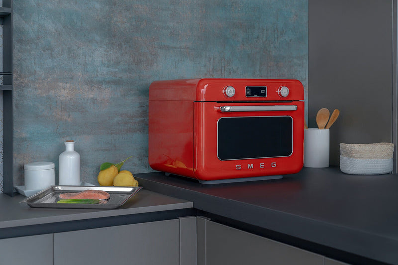 Smeg Kırmızı Tezgah Üstü Buharlı Mini Fırın COF01RDEU Bonvagon