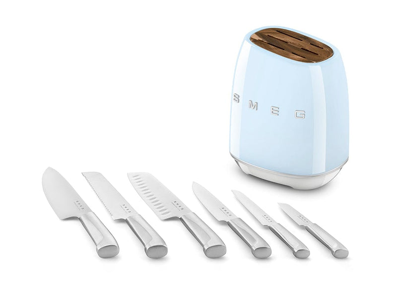 Smeg Mavi Standlı Bıçak Seti 50s Style KBSF02PB