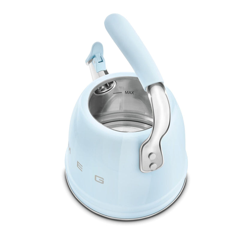 Smeg Pastel Mavi Ocak Üstü Islıklı Whistling Kettle Su Isıtıcısı CKLW2001PB
