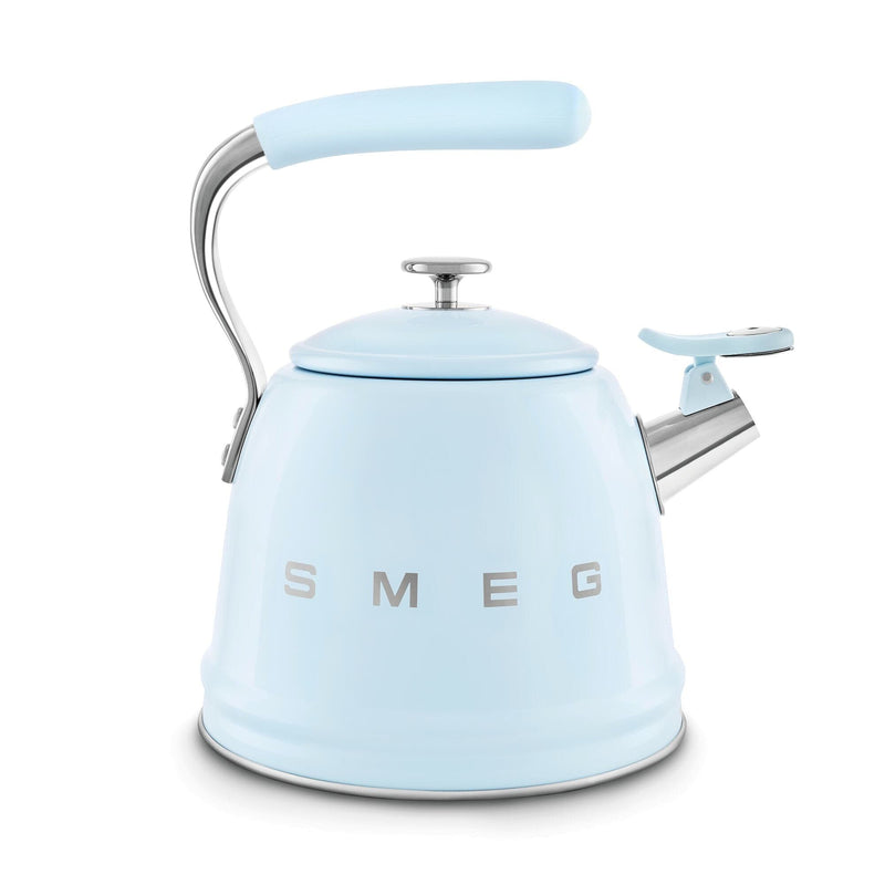 Smeg Pastel Mavi Ocak Üstü Islıklı Whistling Kettle Su Isıtıcısı CKLW2001PB