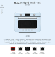 Smeg Pastel Mavi Tezgah Üstü Buharlı Mini Fırın COF01PBEU