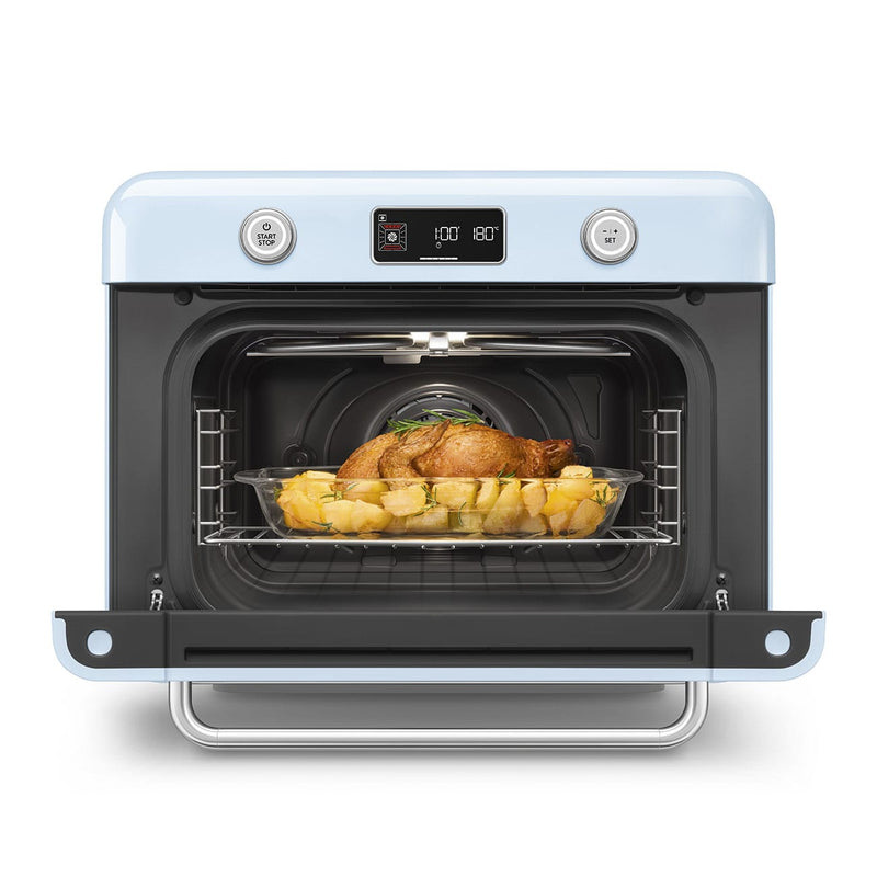 Smeg Pastel Mavi Tezgah Üstü Buharlı Mini Fırın COF01PBEU