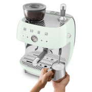 Smeg Pastel Yeşil Kahve Öğütücülü Espresso Makinesi Egf03Pgeu Bonvagon