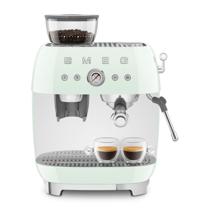 Smeg Pastel Yeşil Kahve Öğütücülü Espresso Makinesi Egf03Pgeu Bonvagon