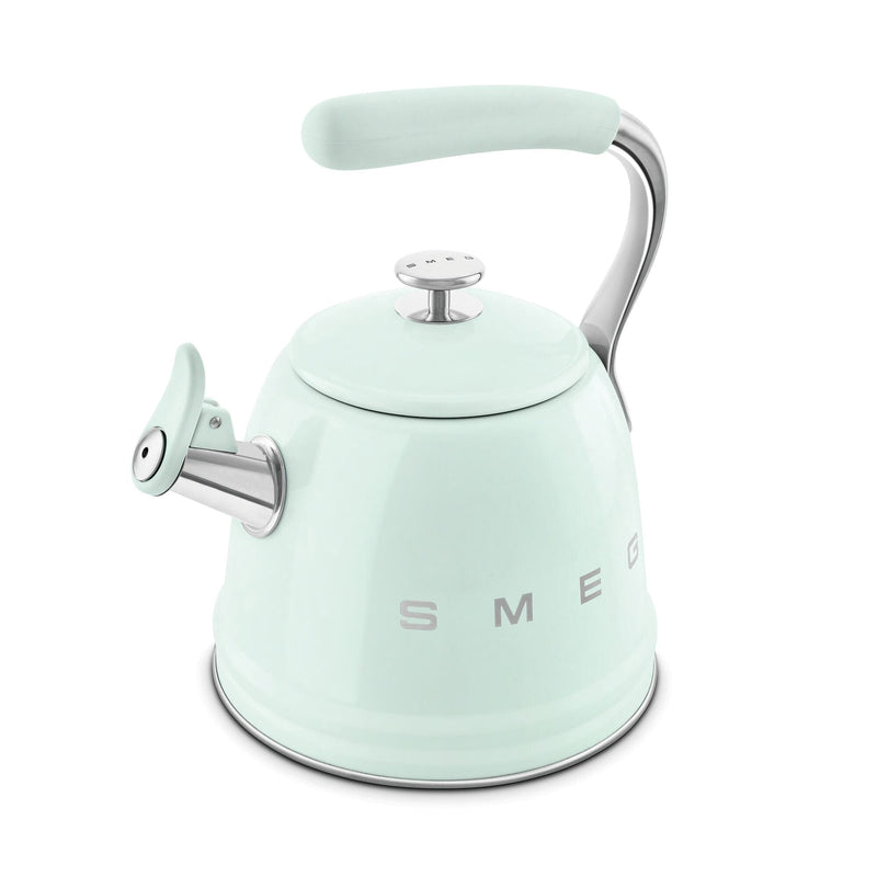 Smeg Pastel Yeşil Ocak Üstü Islıklı Whistling Kettle Su Isıtıcısı CKLW2001PG