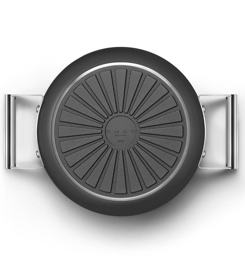 Smeg Siyah Cookware 50's Style Cam Kapaklı Tencere