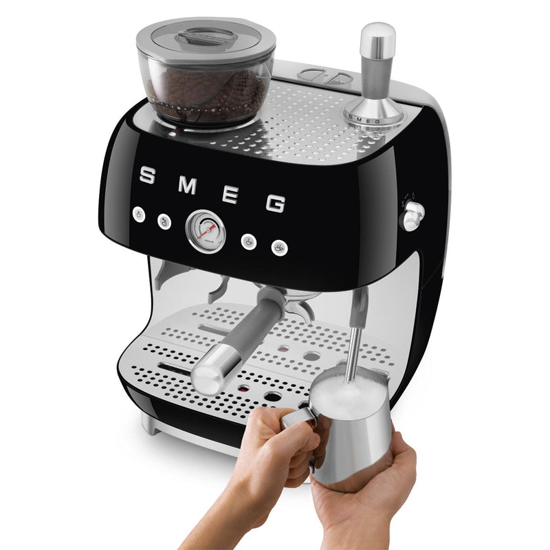Smeg Siyah Kahve Öğütücülü Espresso Makinesi Egf03Bleu