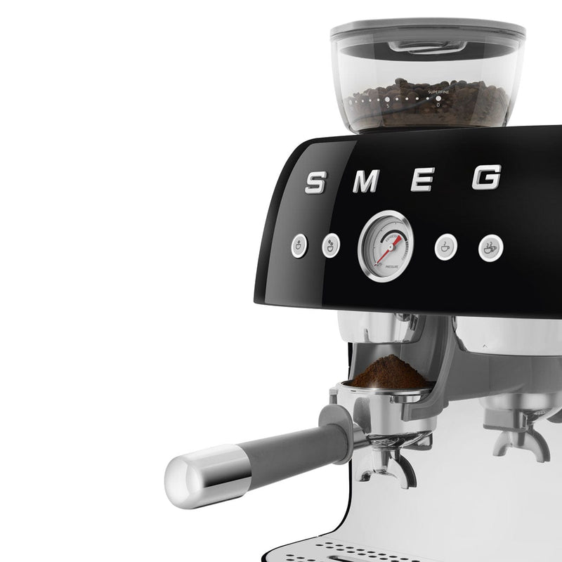 Smeg Siyah Kahve Öğütücülü Espresso Makinesi Egf03Bleu Bonvagon