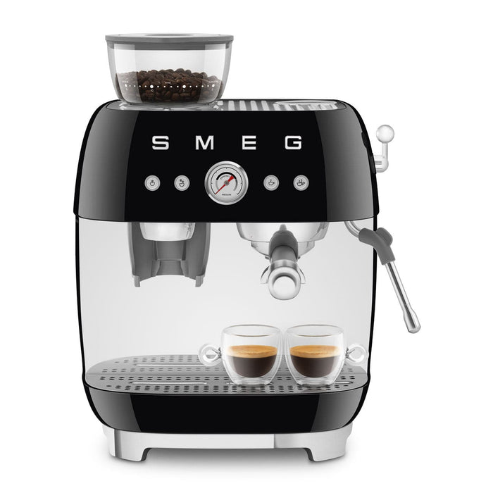 Smeg Siyah Kahve Öğütücülü Espresso Makinesi Egf03Bleu Bonvagon