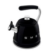 Smeg Siyah Ocak Üstü Islıklı Whistling Kettle Su Isıtıcısı CKLW2001BL