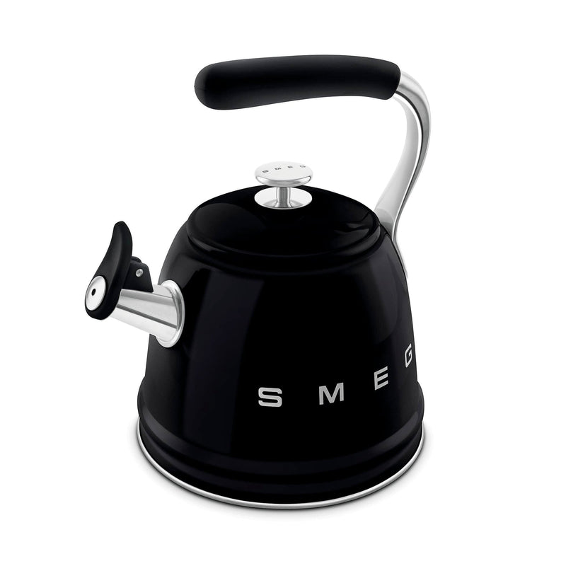 Smeg Siyah Ocak Üstü Islıklı Whistling Kettle Su Isıtıcısı CKLW2001BL
