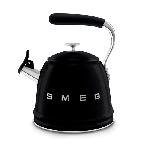 Smeg Siyah Ocak Üstü Islıklı Whistling Kettle Su Isıtıcısı CKLW2001BL