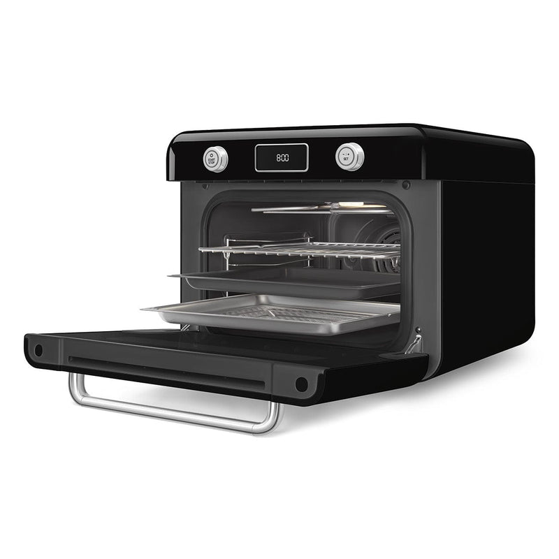 Smeg Siyah Tezgah Üstü Buharlı Mini Fırın COF01BLEU
