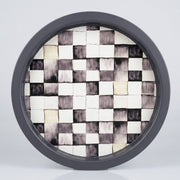 Smoke Checkers Yuvarlak Tepsi 31.5 cm